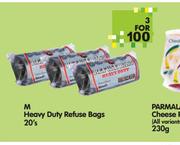 M Heavy Duty Refuse Bags-3x20's