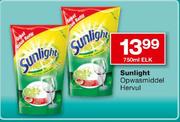 Sunlight Opwasmiddel Hervul-750ml Elk