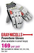 Gray-Nicolls Powerbow Gloves-Per Pair