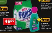 Punch Automatic Washing Powder-2Kg + Punch Auto Laundry Liquid-1Ltr