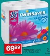 Twinsaver Luxury 2-Ply Toilet Rolls-18's