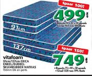 Vitafoam 91cm Erica Enkle/Dubbel-Skuimrubber Matras Elk