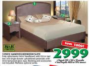 H&H Collection 3 Piece Hanover Bedroom Suite