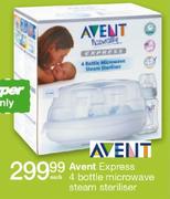 Avent Express 4 Bottle Microwave Steam Steriliser-Each