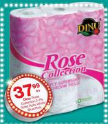Dinu Rose Collection 2-Ply Toilet Rolls White/Blue/Pink-9's Each