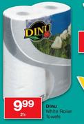 Dinu White Roller Towels-2's Each