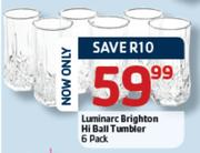 Luminarc Brighton Hi Ball Tumbler-6 Pack