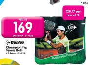  Dunlop Championship Tennis Balls-Per Pack