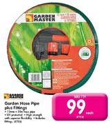Garden Master Garden Hose Pipe Plus Fittings Each