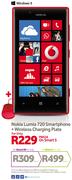 Nokia Lumia 720 Smartphone + Wireless Charging Plate-On Smart S