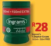 Ingram's Camphor Cream-500Ml+150Ml Free