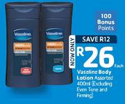 Vaseline Body Lotion-400Ml Each