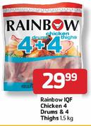 Rainbow IQF Chicken 4 Drums & 4 Thighs-1.5kg
