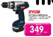Ryobi 12V 10mm Drill Driver(CD 12)-Each