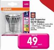Osram LED Superstar GU10 Globes-Each