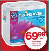 Twinsaver Luxury 2-Ply Toilet Rolls-18's Per Pack