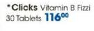 Clicks Vitamin B Fizzi 30 Tablets-Per Pack