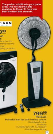 Special Platinum Pedestal Mist Fan With Remote Control Each m