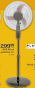 SCE Black Pedestal fan 40cm-Each