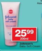 Johnson's Baby Soft Cream-200ml Each