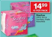 Stayfree Ultra Slims Sanitary Pads-10 Per Pack