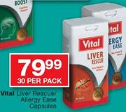 Vital Liver Rescue/Allergy Ease Capsules -30 Per Pack