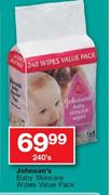 Johnson's Baby Skincare Wipes Value Pack-240's