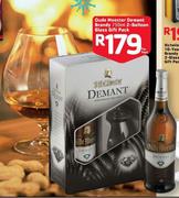 Oude Measter Demant Brandy-750ml 2-Balloon Glass Gift Pack-Per Pack