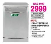 Defy 12 Plate Metallic Silver Dishwasher(DDW169)