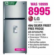 LG Silver Frost Free Fridge-494Ltr(GR-B702GLPW)