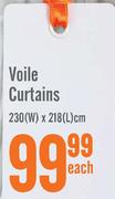 Voile Curtains 230x218cm