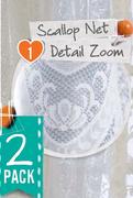 Scallop Net Curtains(2 Pack) 145x218cm