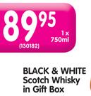 Black & White Scotch Whisky In Gift Box-750ML