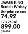 James King Scotch Whisky-12x750Ml