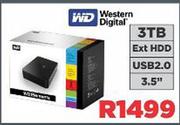 Western Digital 3TB USB 2.0 3.5" Ext HDD
