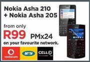 Nokia Asha 210 + Nokia Asha 205-On Your Favourite Network