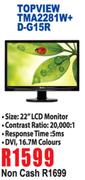 Topview 22" LCD Monitor TMA2281W+ D-G15R