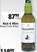 Black And White Blended Scotch Whisky-750ml