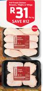 PnP Fresh Chicken Breasts, Thighs or Wings-Per Kg