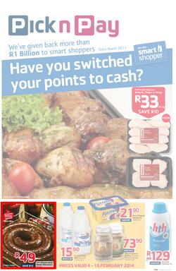 Pick N Pay KZN : Have You Switched Your Points To Cash? (4 Feb - 16 Feb 2014), page 1