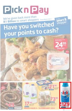 Pick N Pay Western Cape : Have You Switched Your Points To Cash? (4 Feb - 16 Feb 2014), page 1