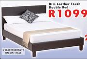 Kim Leather Touch Double Bed