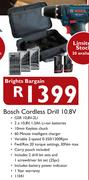 Bosch Cordless Drill 10.8V GSR10.8V-2LI