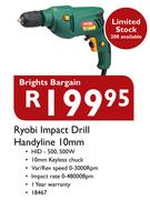 Ryobi Impact Drill Handyline 10mm 