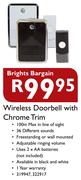 Wireless Doorbell With Chrome Trim