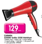 Carmen 2200W Turblo 2200 Hairdryer 5163