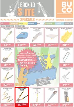 Buco Eastern Cape : Back To Site Specials (5 Feb - 19 Feb 2014), page 1