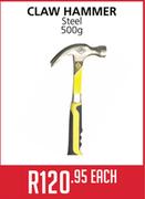 Claw Hammer Steel 500g