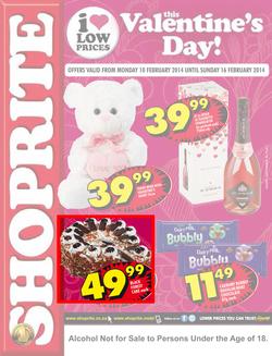 Shoprite Gauteng : Valentine's Day (10 Feb - 16 Feb 2014), page 1