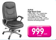 Alpha High Back Chair -Each